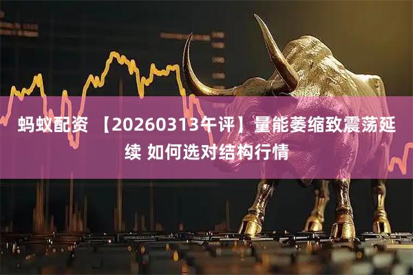 蚂蚁配资 【20260313午评】量能萎缩致震荡延续 如何选对结构行情