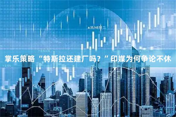 掌乐策略 “特斯拉还建厂吗？”印媒为何争论不休